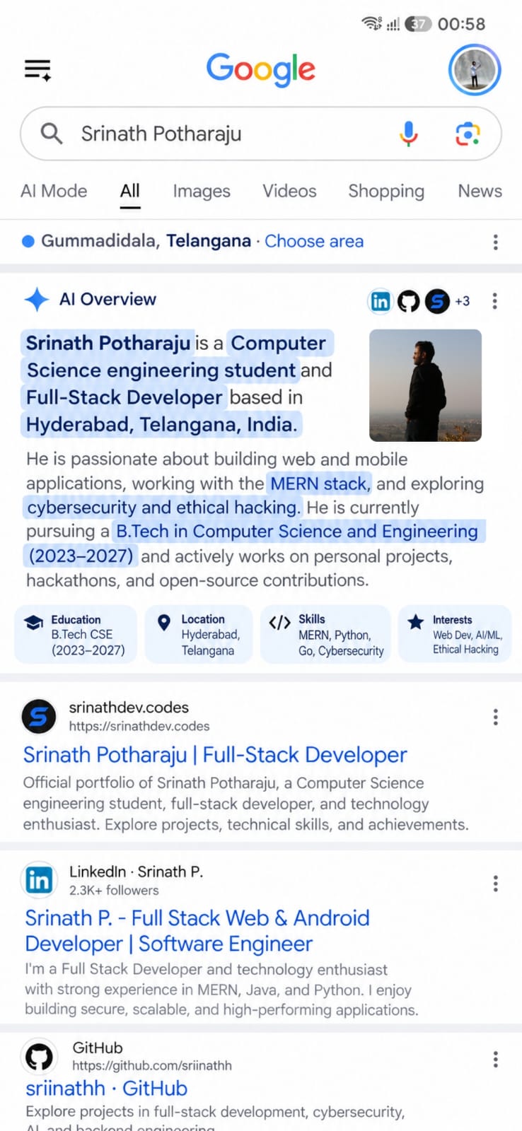 Google Search — Srinath Potharaju